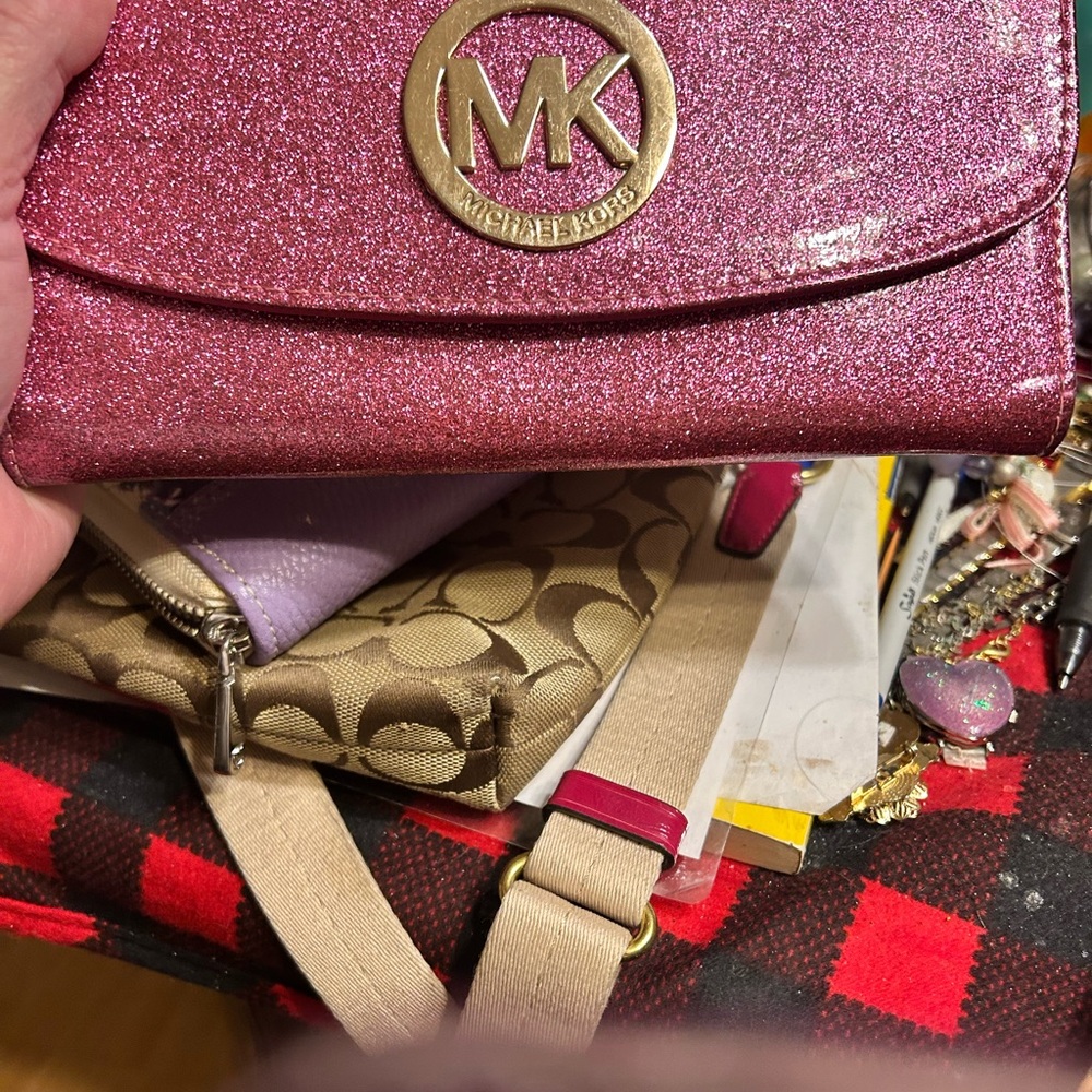 Michael Kors Sparkling Pink Clutch